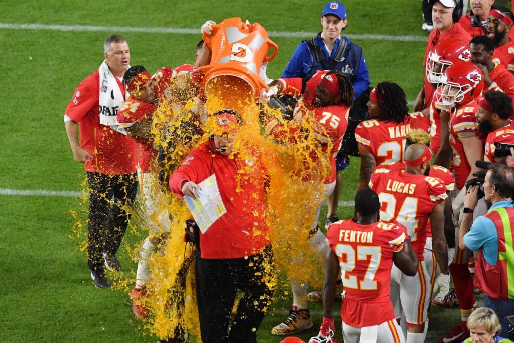 Kansas City Chiefs coach Andy Reid finally got the Gatorade shower he's long deserved in the Super Bowl.
