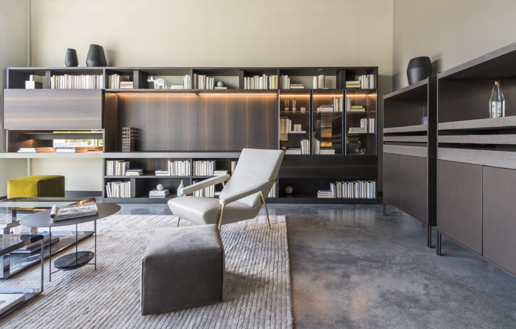 The second floor showroom at BeDesign features all manner of designer furnishings for the entire house.