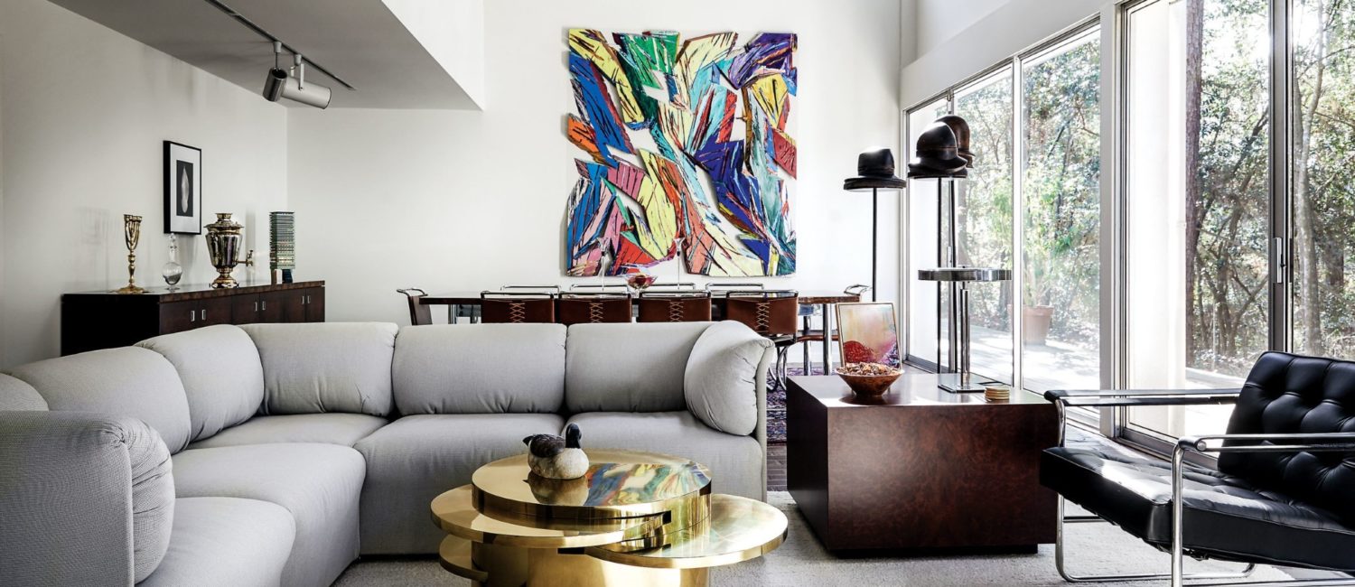 The Grand Hall looking east. Casa Bella Gabriella Crespi brass swing-out table. (Photo by Pär Bengtsson)