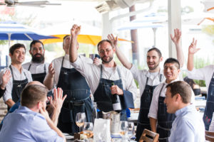 Cheers to happier days from the gents at a/Bouzy