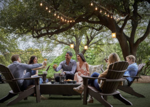 Hanging out on the back lawn of a top resort makes for a relaxing spring break retreat.