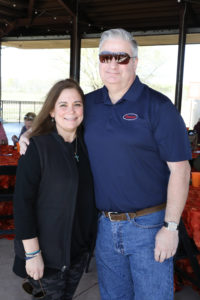Alley Theatre Sporting Clays Carmen and Butch Mach. Photo by Priscilla Dickson