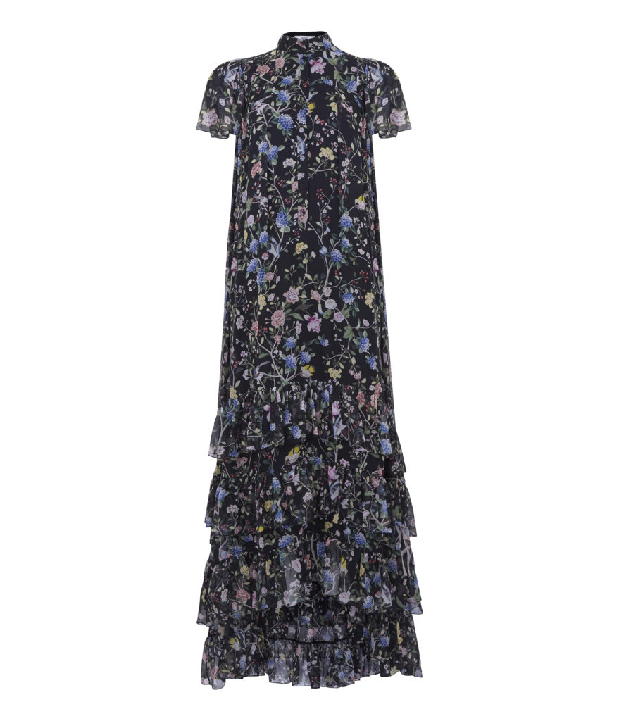 Erdem X de Gournay tiered dress