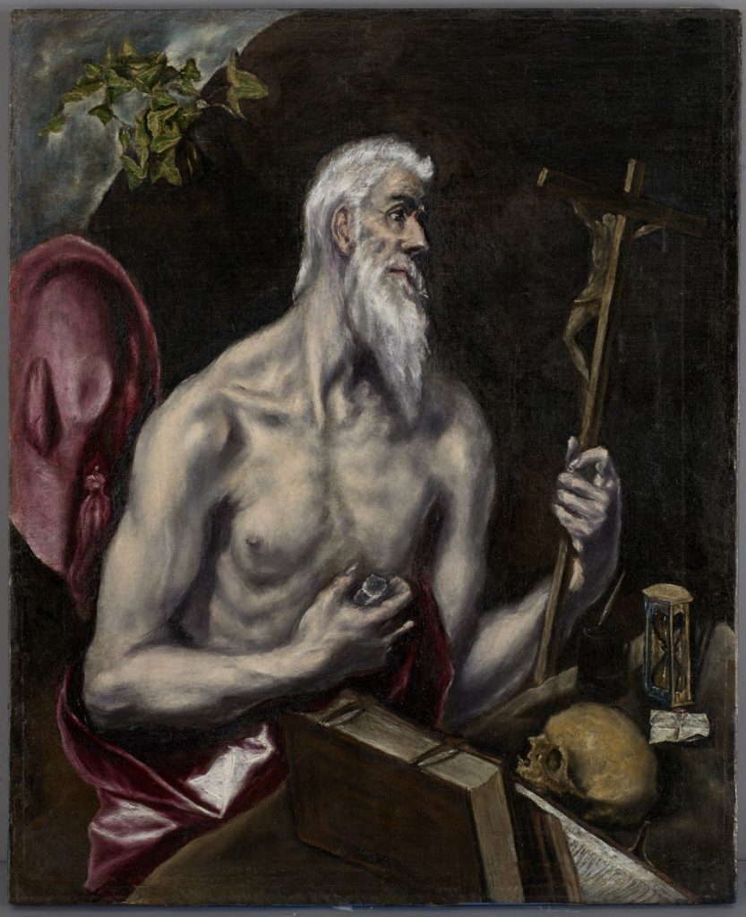 El Greco (Doménikos Theotokópoulos), The Penitent Saint Jerome, c. 1600, oil on canvas, the Hispanic Society of America