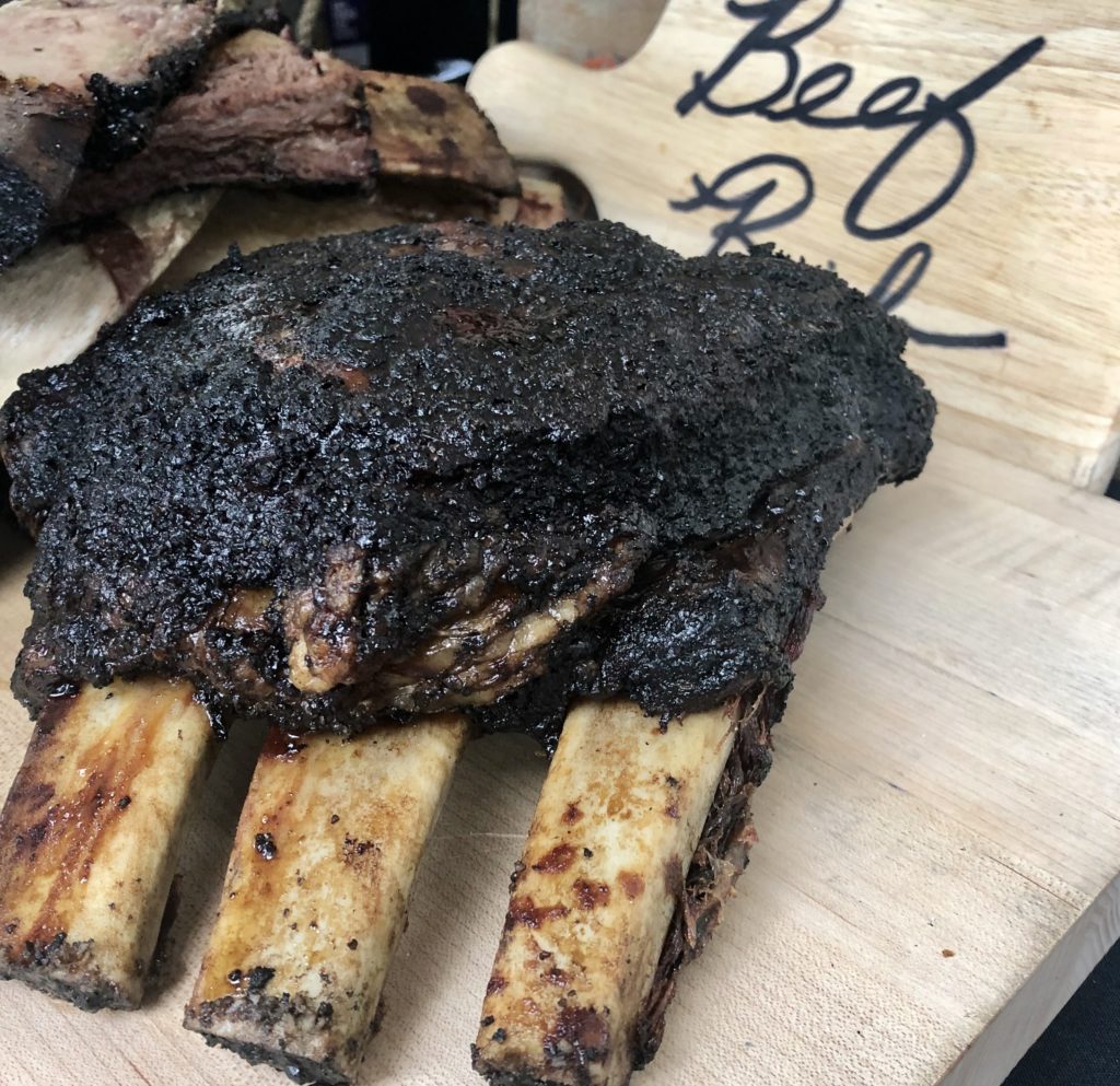 Mammoth beef ribs. (Photo by Courtney Dabney).