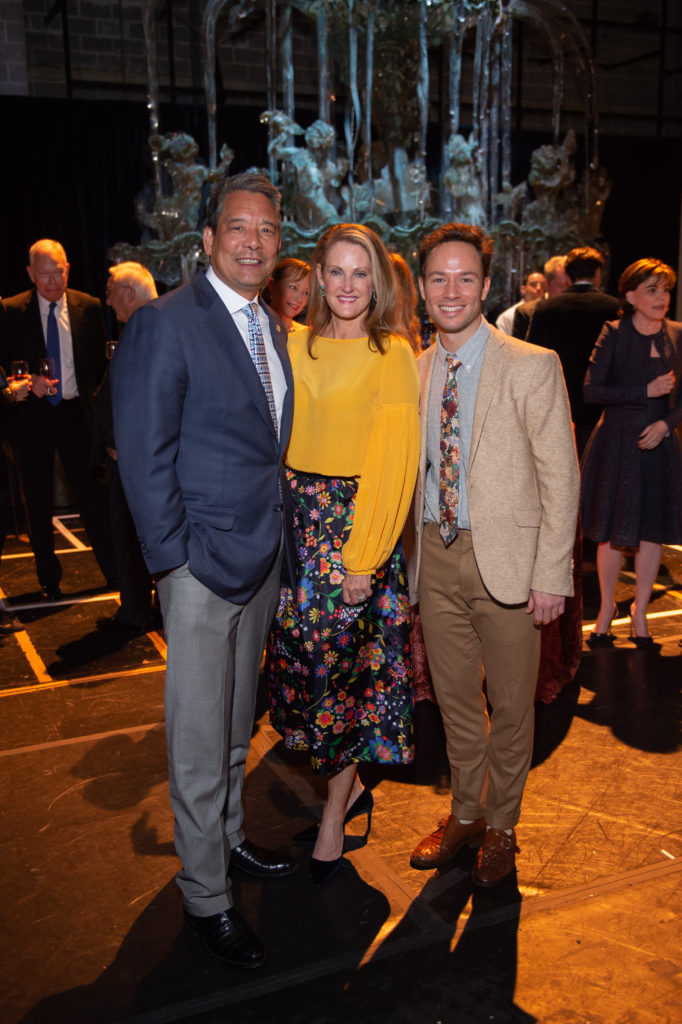 Frank & Stephanie Tsuru, Houston Ballet First Soloist Oliver Halkowich (Photo by Wilson Parish)