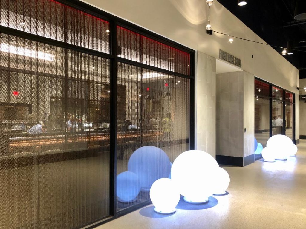 The entrance to the First Base Club bar. (Photo by Courtney Dabney)