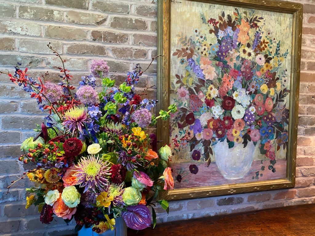 River Oaks Garden Club members created floral arrangements for each of the houses on the tour. (Photo by Shelby Hodge)
