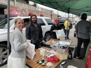 All hands on deck, xx, Sam Governale, for Berg Hospitality’s Drive Through Barbecue fundraiser at B&B Butchers on Washington Street. (Photo by Shelby Hodge)