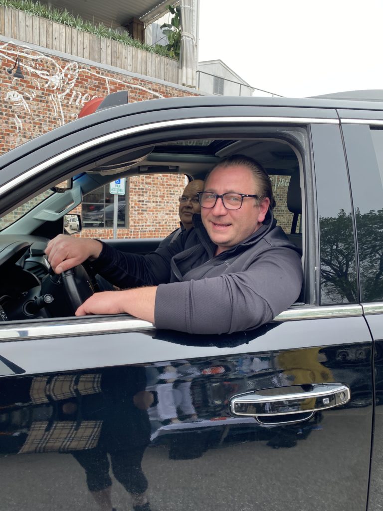 Restaurateur Benjamin Berg the man behind the barbecue fundraiser for his employees out of work with the COVID-19 restaurant shutdown. (Photo by Shelby Hodge)
