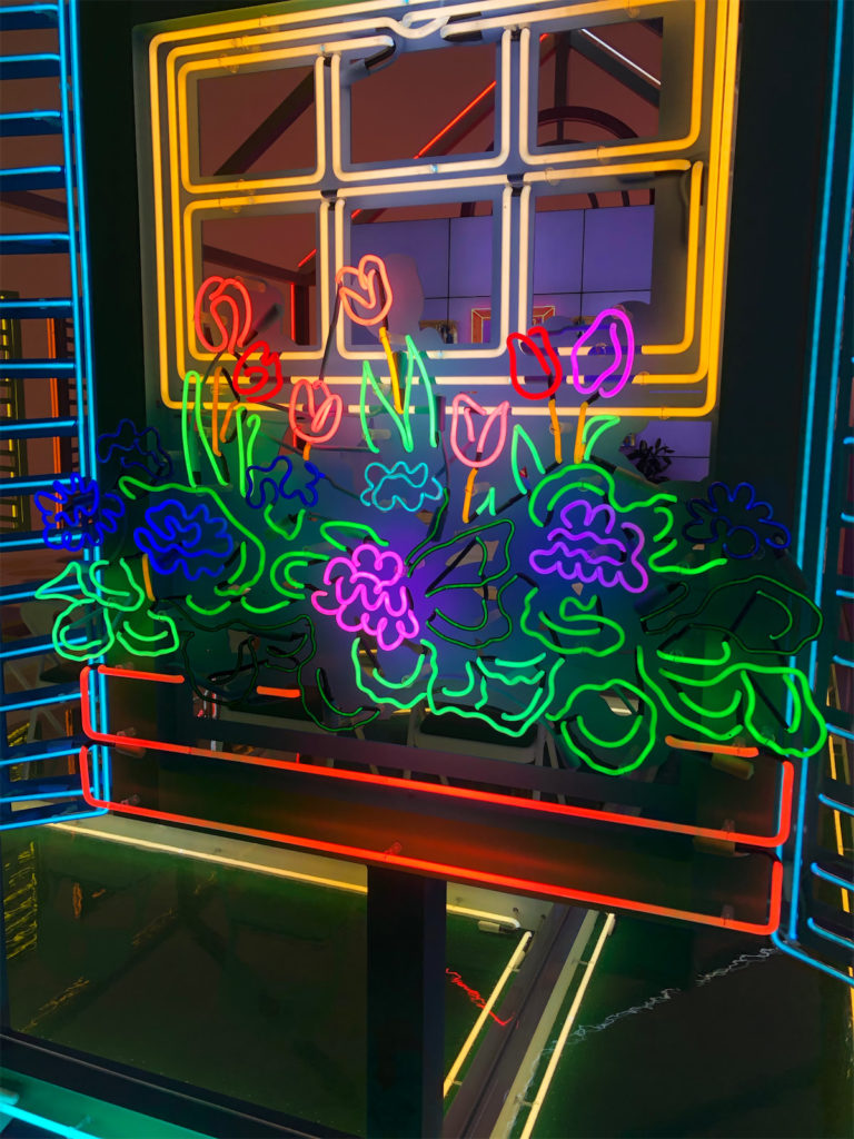 The Neon House at the DMA evokes a sense of homeyness with a dark comedic twist. (Photo by Megan Ziots)