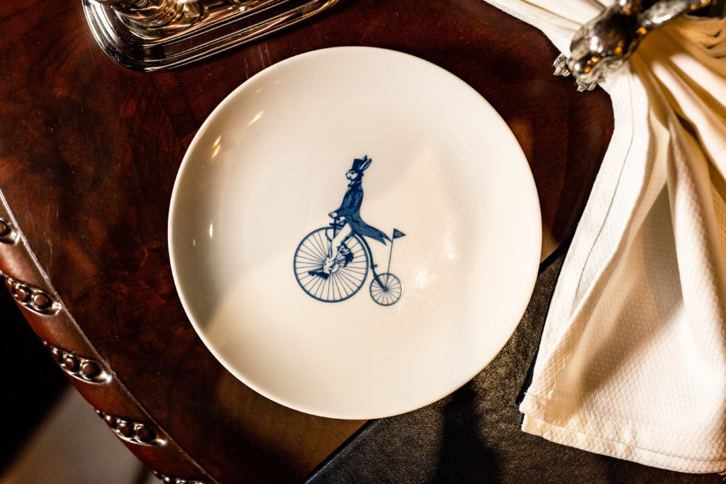 Porcelains at Turner's reflect a whimsical logo. (Photo by Kirsten Gilliam) 