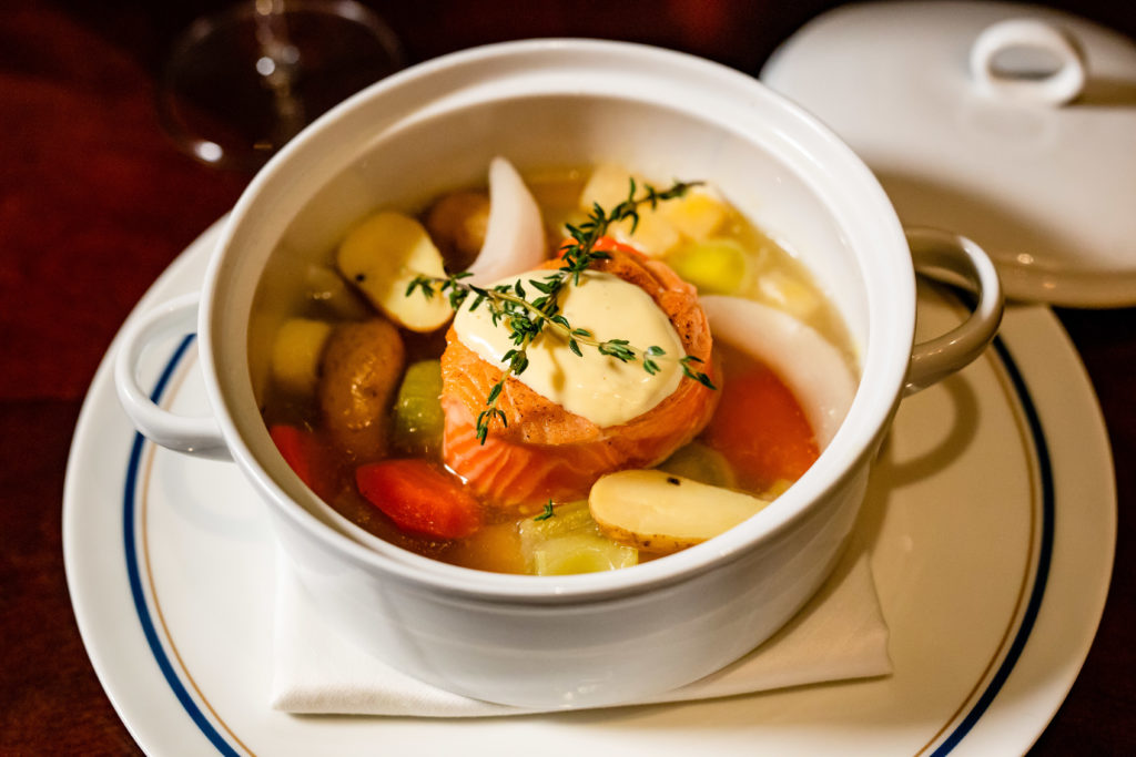 Chef Robert Del Grande's Scottish Salmon 'pot roast' at Turner's (Photo by Kirsten Gilliam) 