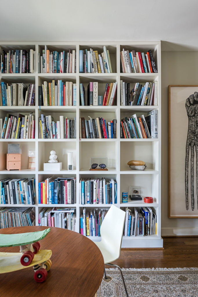 Kerry Inman’s reflective home library. (Photo by Par Bengtsson)