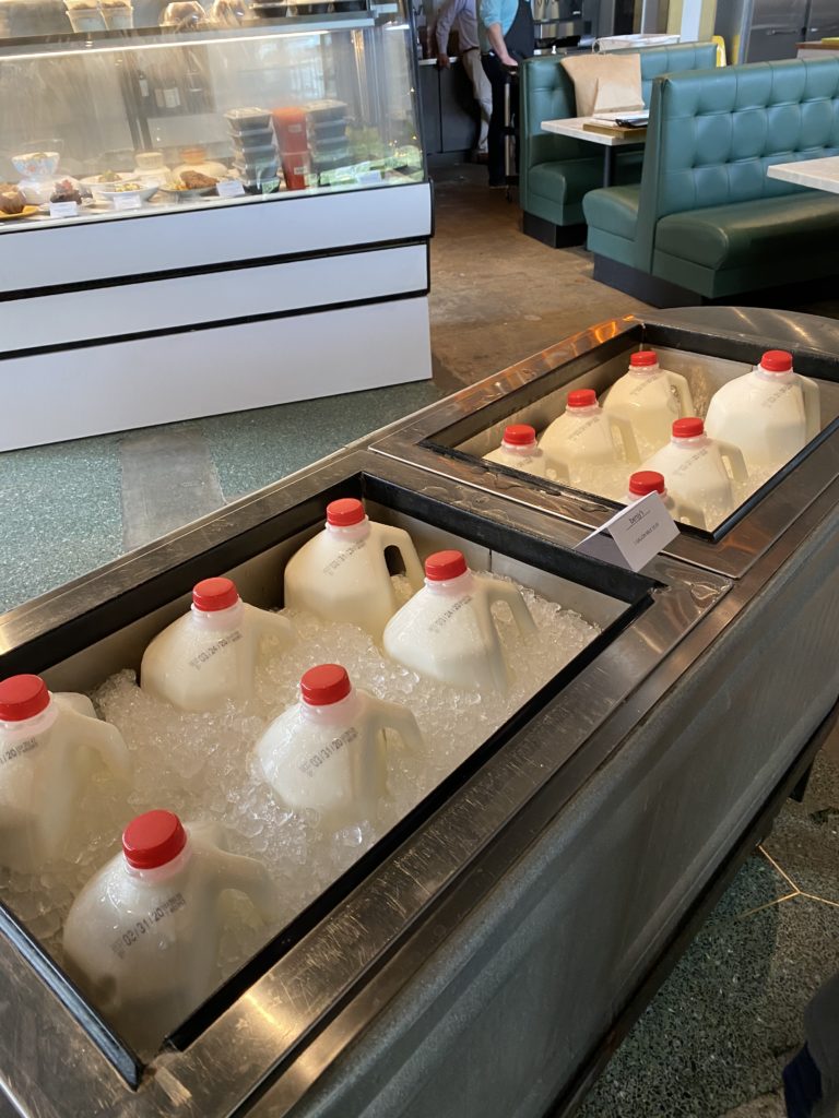 No standing in grocery store lines thanks to Local Foods Rice Village where essentials such as milk are available.  (Photo by Local Foods)