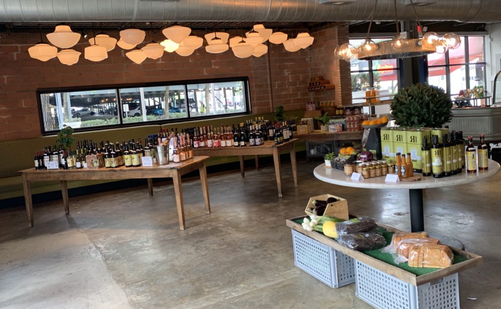 The former seating area in Local Foods is being transformed into a grocery market.  (Photo by Local Foods)