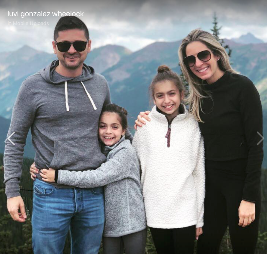 Carlos & Luvi Wheelock and their daughters on vacation in 2018.