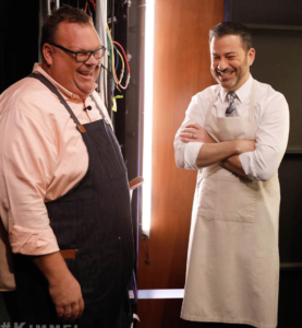 Chef Chris Shepherd with Jimmy Kimmel