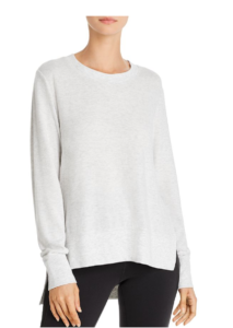 The Al Yoga Glimpse pullover the perfect top for sleeping and working on line ($68 at Bloomingdale’s and Neiman Marcus)