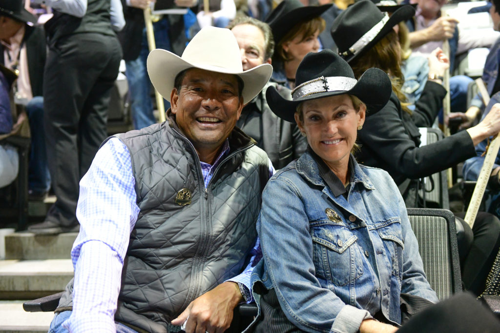 Frank & Stephanie Tsuru at the 2019 steer auction