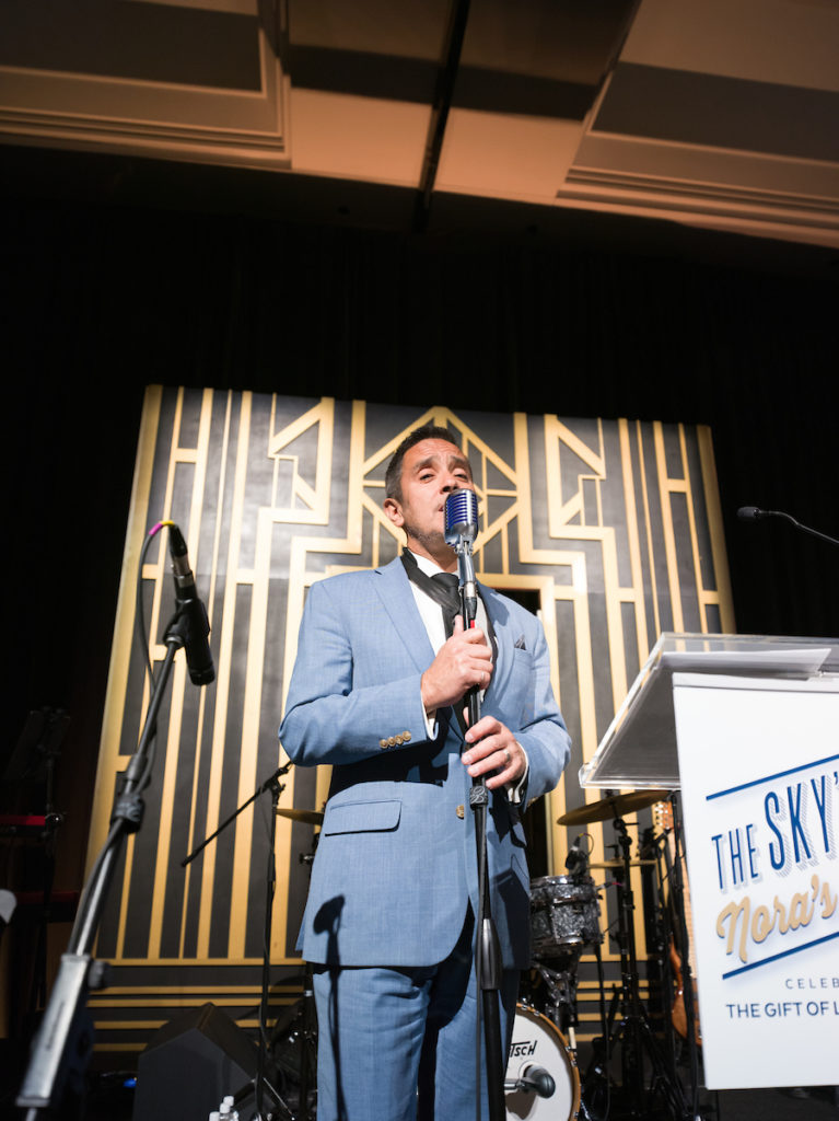 David Caceres performs at the Nora's Home gala. (Photo by Daniel Ortiz)