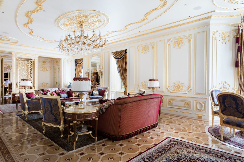 A second seating area in the Plaza penthouse.   (Photo by Douglas Elliman)