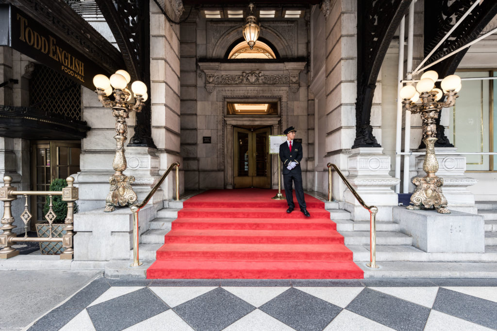 The Plaza Residences come with full concierge service and 24-hour doormen. (Photo courtesy Douglas Elliman )
