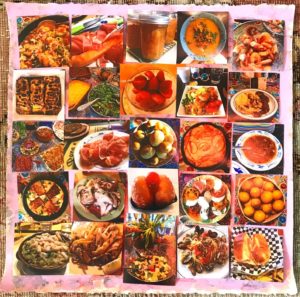 Creativity during hibernation: Mary Margaret Hansen’s foodie collage “Mouth Watering,” 2020, available through Heidi Vaughan Fine Art, Houston.