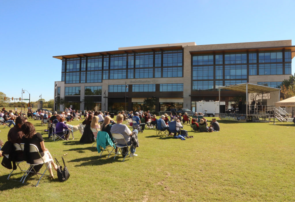 Clearfork Music Series takes place on the central lawn.