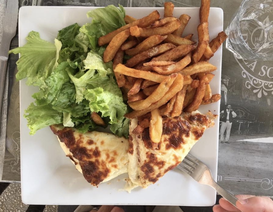 What better to order at Saint-Emilion than the national sandwich of France, the Croque Monsieur?