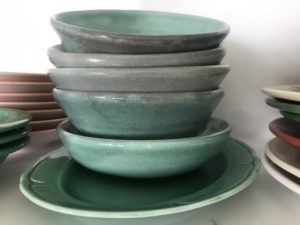 Bowls made during college days at RISD by Mary Margaret Hansen’s daughter, Caroline.