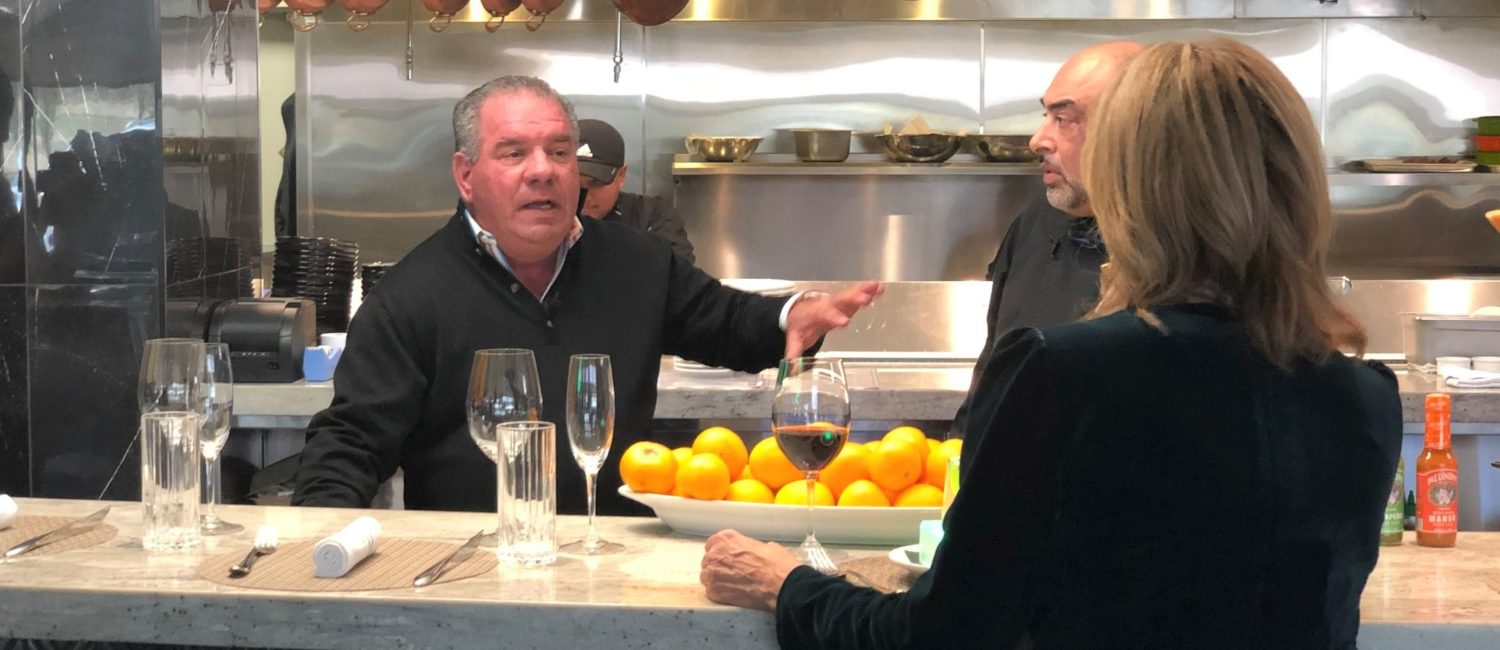Bruce Russo with Avner Samuel and Jane McGarry at Nosh
