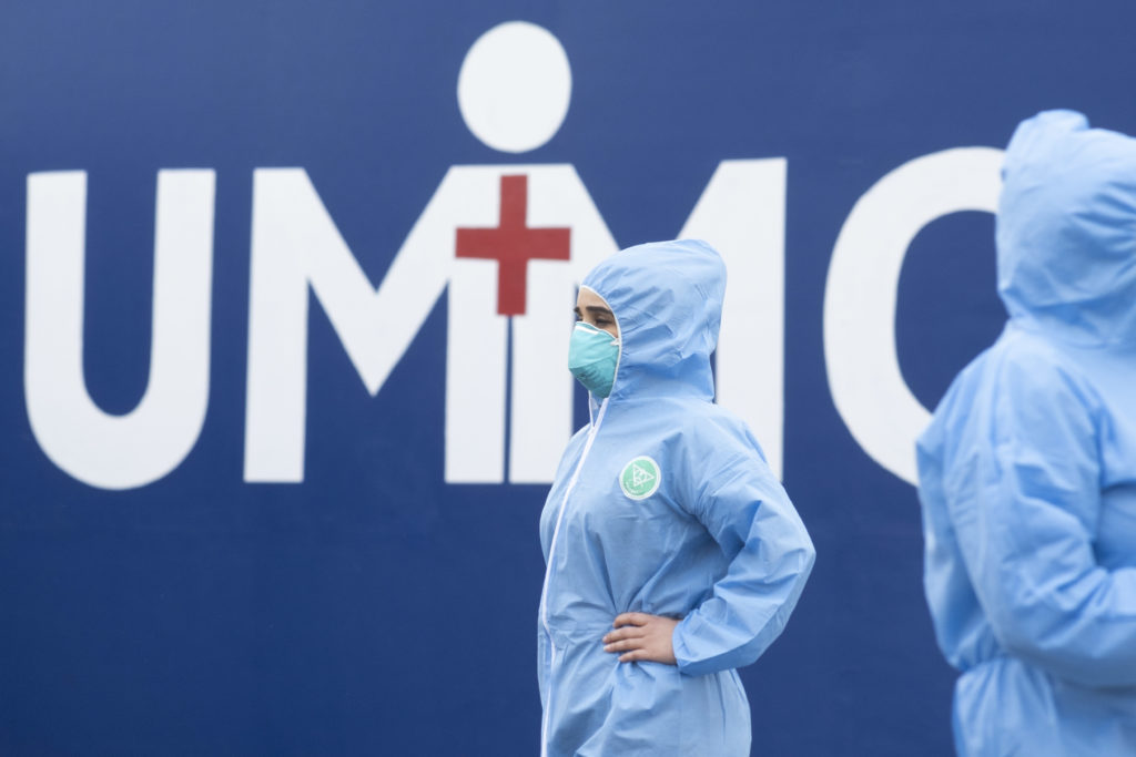 Medical professionals began Houston's first drive-through screening and testing for coronavirus at the United Memorial Medical Center after the outbreak of COVID-19. (Photo by F. Carter Smith)