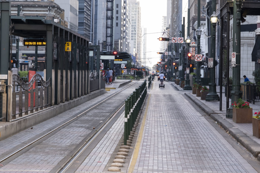 Downtown Houston can feel extra empty during the coronavirus pandemic. (Photo by F. Carter Smith)