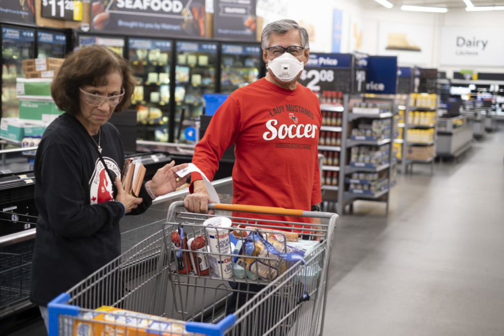 Senior customers get to shop at Wal-Mart for an exclusive hour every Tuesday morning before the store opens to the public. (Photo by F. Carter Smith)