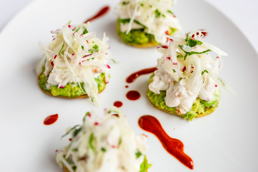 Chef Robert Del Grande's iconic crabmeat tostados