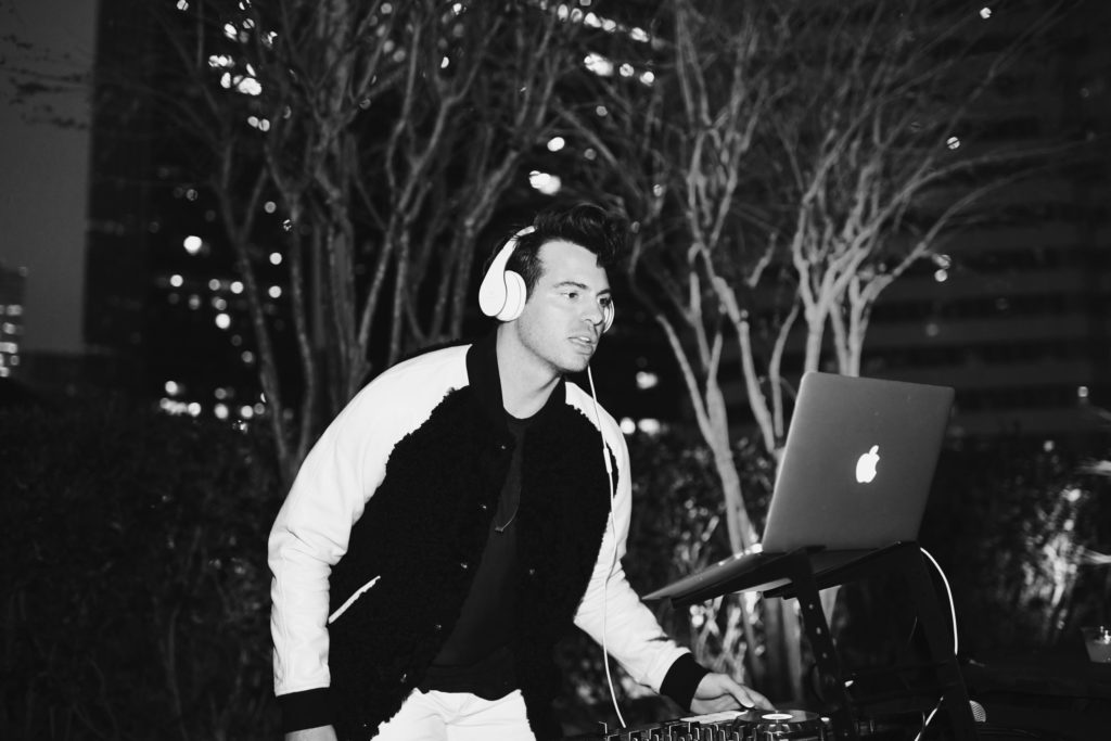 Matt Johns on the decks at a Super Bowl LI party in Houston, Texas, 2017. Johns is hosting a "Love in the Time of Corona" call-in show every Monday, from 5 to 7 pm CST, on live365.com.