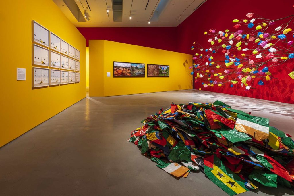 Architect Carlos Jiménez devised the immersive, dramatic installation for the Moody Center's "Radical Revisionists." (Photo by Nash Baker)