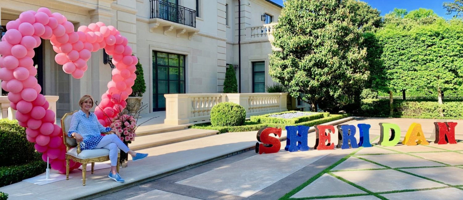 Sheridan Williams awaits the start of her drive-by birthday celebration.
