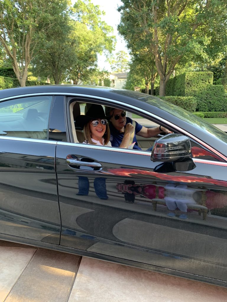 Janet Gurwitch and Ron Franklin take a spin through the Williamses birthday drive.