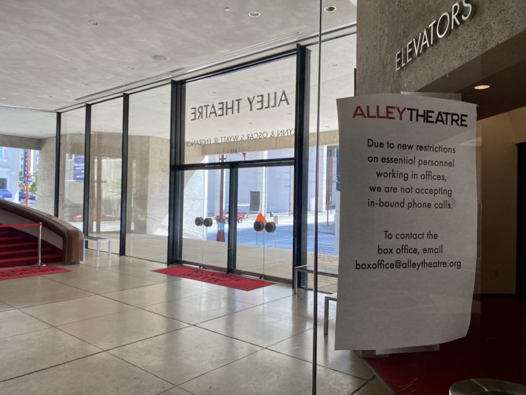 The Alley Theatre during the COVID-19 shutdown. (Photo courtesy Alley Theatre)