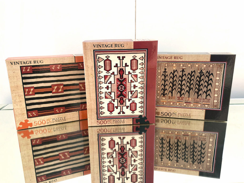500-piece puzzles in vintage rug patterns are priced at just $25. 