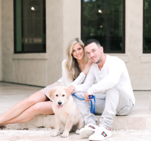 Alex Bregman, seen here with his fiancée Reagan Howard