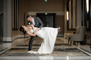 Tiffiny Scott & Clark Carroll celebrated their virtual wedding with friends. (Photo by Daniel Pawlowski, (www.theweddingshow.biz))