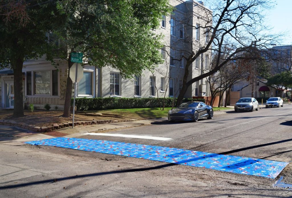 Don't forget to look down. "Celebrate" is a crosswalk mural by Mariel Pohlman.