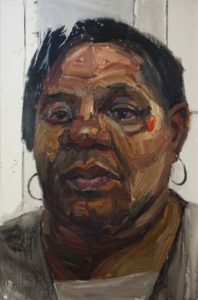 Sedrick Huckaby’s “Jeanette, Net, Nanna,” 2013, at Valley House Gallery & Sculpture Garden. Available: $38,000.