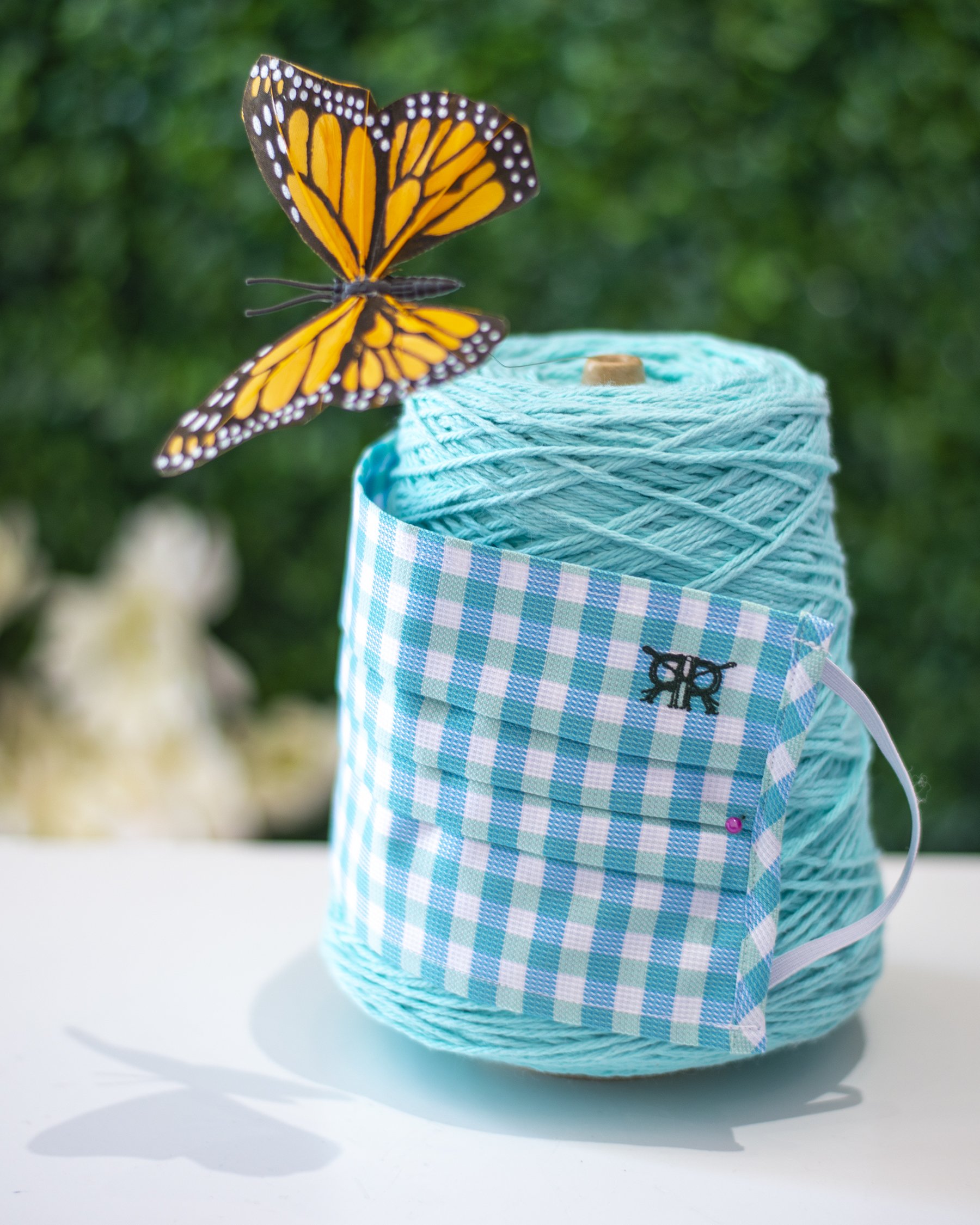 non medical face mask gingham preppy