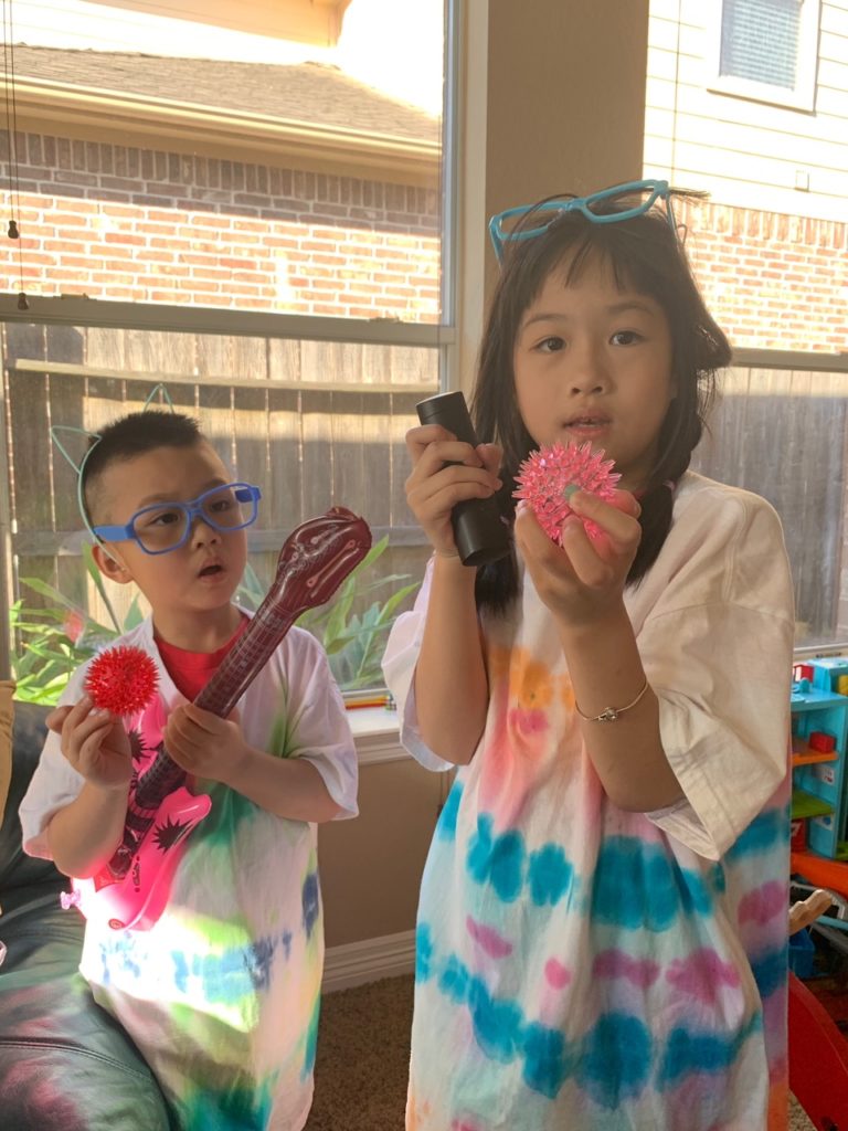 Sunshine Kids families getting ready for virtual prom night.