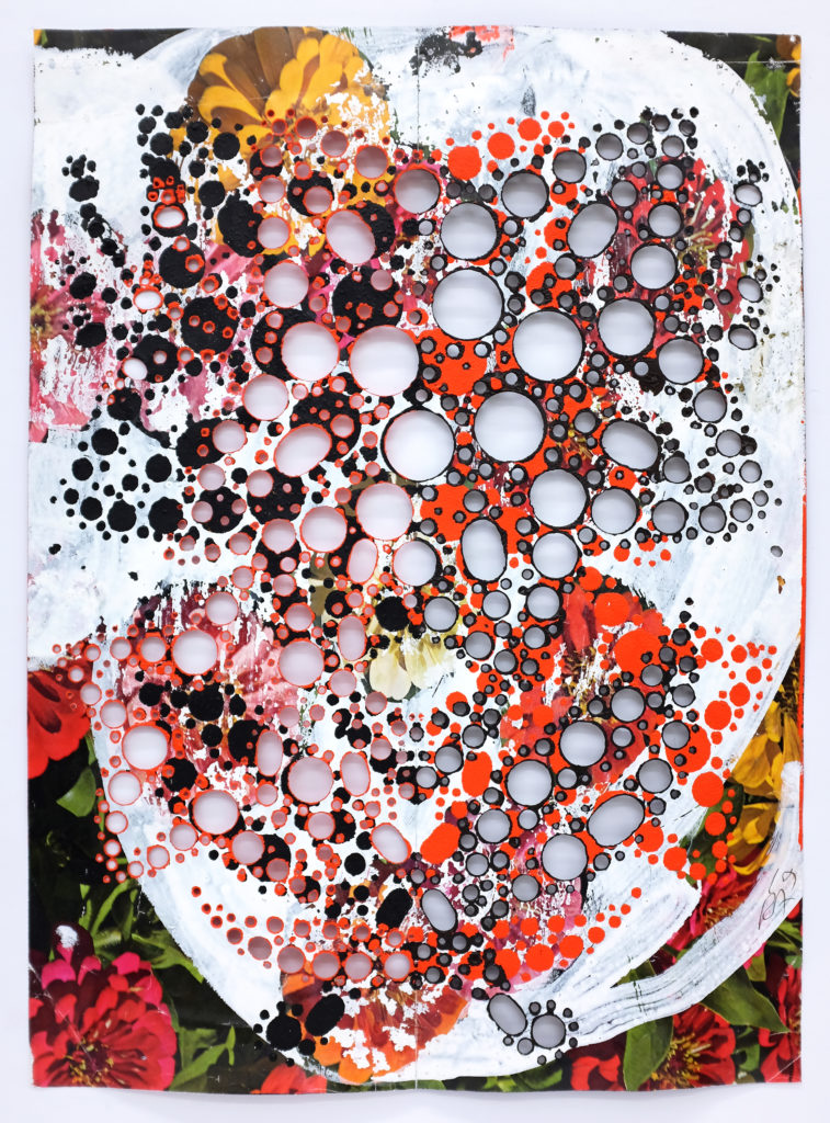 MoMA-collected Reed Anderson is known for his flags, textiles, and paintings like "Backyard Brasil," 2019, an example of the autopoietic. (Courtesy the artist and Nancy Littlejohn Fine Art, Houston) 