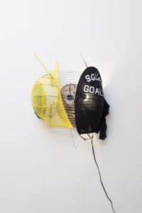 New York-based sculptor Jessi Reaves conflates art and design and is the subject of the upcoming two-person CAMH show, “Wild Life: Elizabeth Murray & Jessi Reaves,” on view when the museum reopens. Up for bidding, “Goals Sconce,” 2020. (Courtesy the artist and Bridget Donahue, New York)